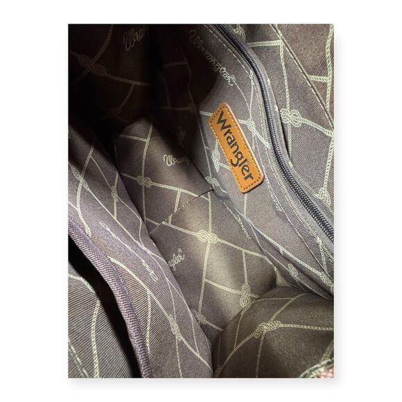 Wrangler Brown Crossbody Bag Boho Western Tote Adjustable Strap BNWT - Picture 8 of 11